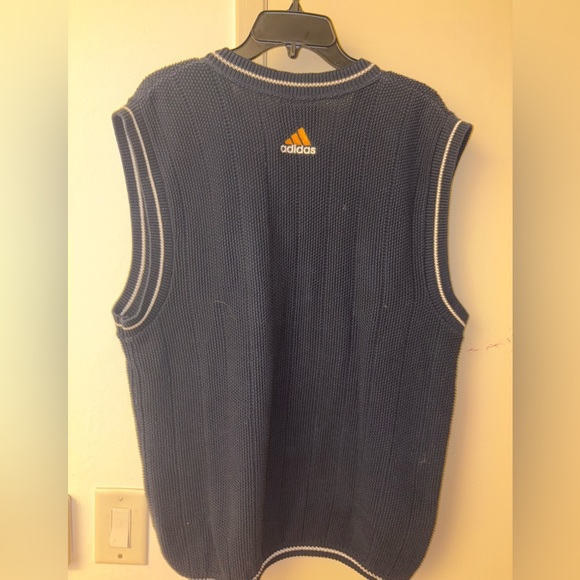 UCLA Adidas Knit Vest Navy Blue Size S New Cotton Made In USA - Picture 3 of 3